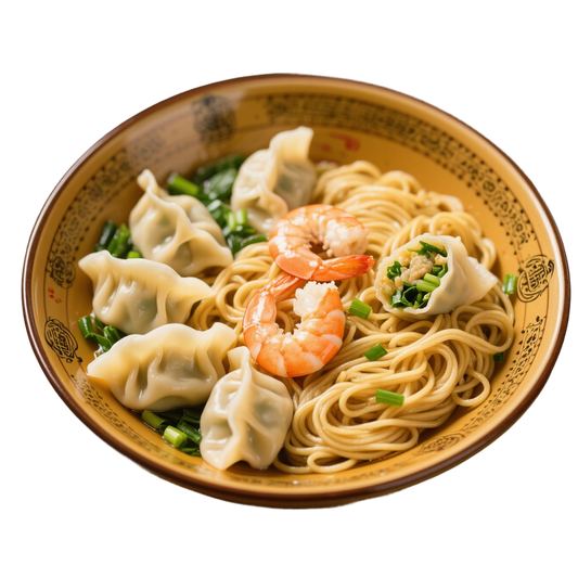 鮮蝦韮菜餃粉麵